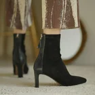 Famous Brands Women's Pumps Ankle Boots Pointed Toe Stiletto Designer Heeled Sandals High Heels For Ladies
