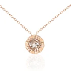 Gold Personalized Luxury Necklace Women Jewelry Round 18 K Real Gold Chains Solid Rose Jewelry 18K Gold Necklace