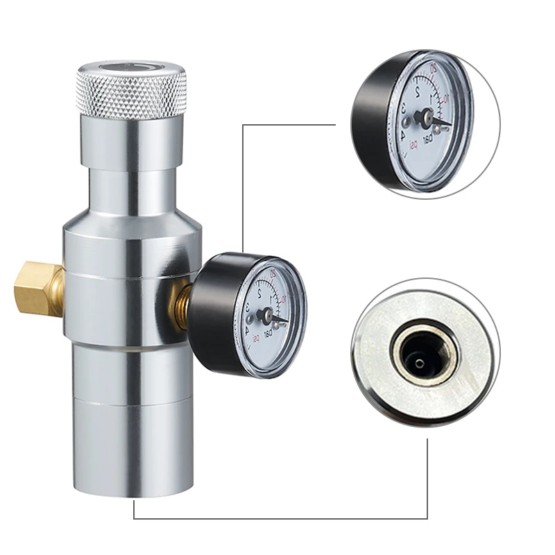 8 thread adapter gas ball lock quick disconnect for homebrewing beer keg charger co2 dispenser keg mini regulator 0 30 psi-2