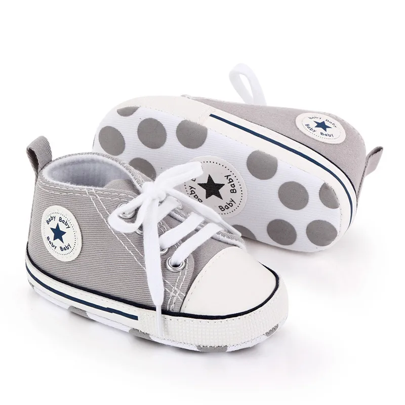 Hot Sale Multi-colored Newborn Baby Toddler Canvas Shoes Boys and Girls Walking Shoes Wholesale