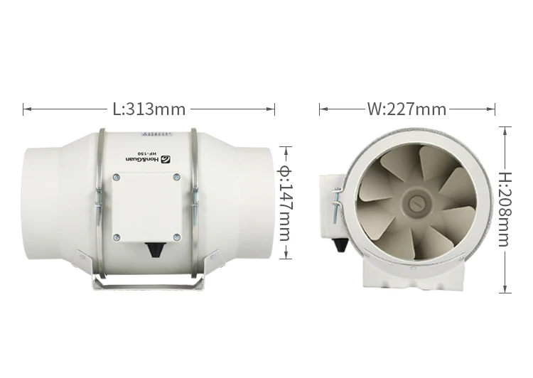 Inline Duct Fan, 150mm, 110v - detail 24