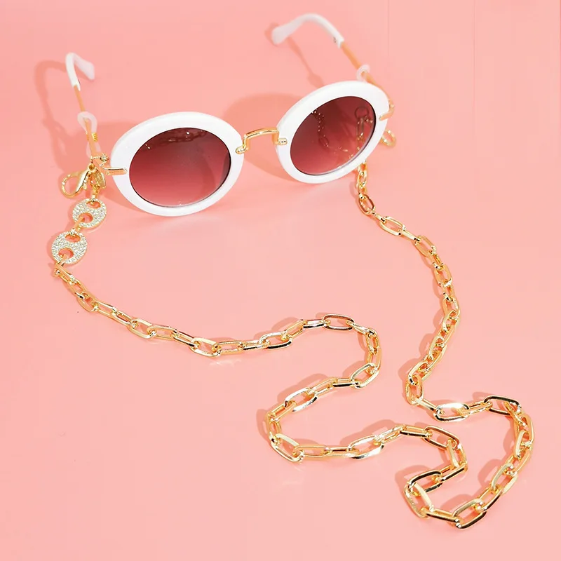 hot selling sun glasses chain link glasses chain gold plated long eyeglasses chain wholesale