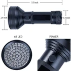 Flashlight Light 68 LED 395nM UV Flashlight Black Light Professional Pet Urine Detector For Dog/Cat Urine