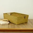Arts And Crafts Natural Water Hyacinth Storage Bins Rectangular Basket Arts And Crafts