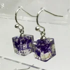 Flower Trendy New Resin Handmade Dry Flower Clear Resin Earrings Gypsophila Colorful Resin Flower Earrings Wholesale