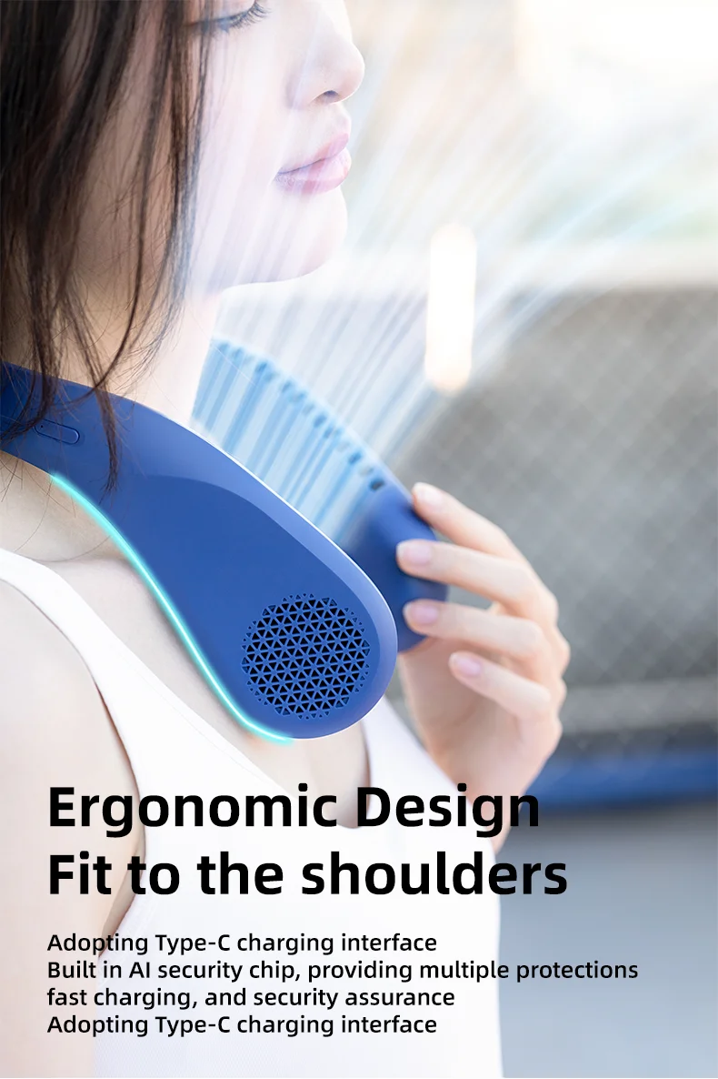 Neck-hanging Mini Fan, portable, USB - detail 20