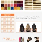 Extension Silky Straight Wave Private Label Cuticle Intact Remy Human Hair Double Drawn I Tip Hair Extension