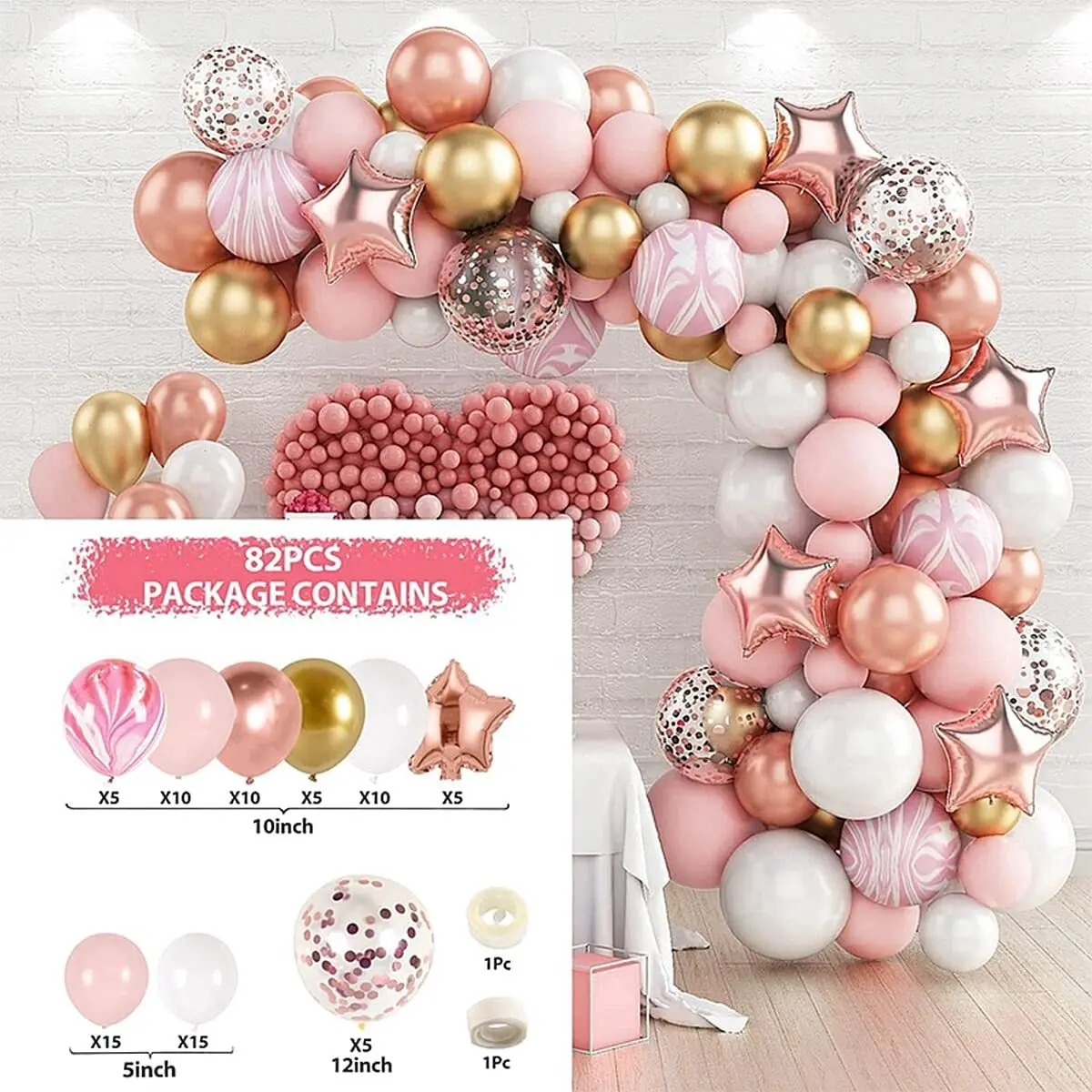 Ins style beautiful Macaron Balloon chain set Wedding Festival birthday party decoration balloon set