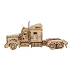 Retro 3D wooden truck vehicle puzzle diy car toy for childr