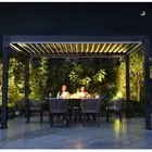 System Bioclimatic Motorized OEM Outdoor Louvered Roof Sunshade Waterproof System Aluminium Pergola
