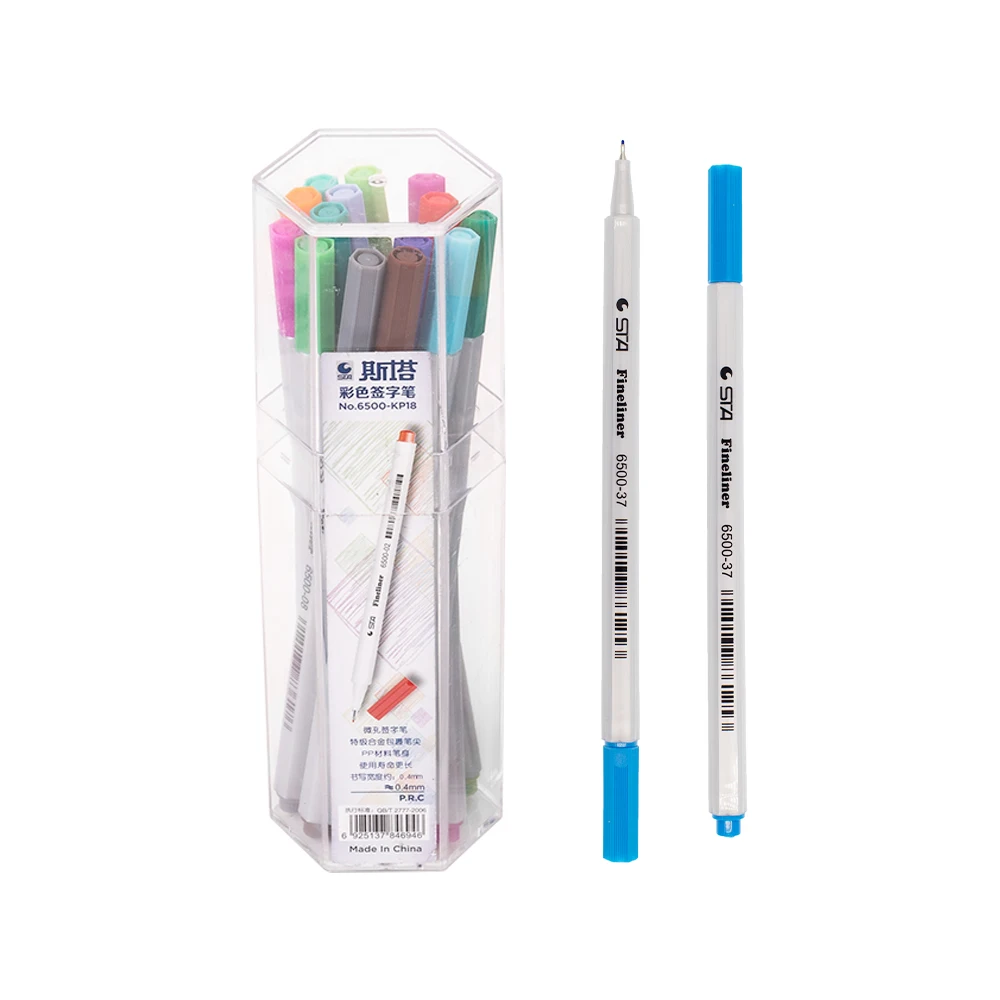 Bestrating Herformuleren Glans Sta Sketch Art Marker Water Color Liner Fineliner With No.6500 - Buy Sta  Brand Manufacture Microporous Tip Colored 0.4 Mm Sketch Art Marker Water  Color Liner Fineliner With No6500,Oem Odm Cheap China
