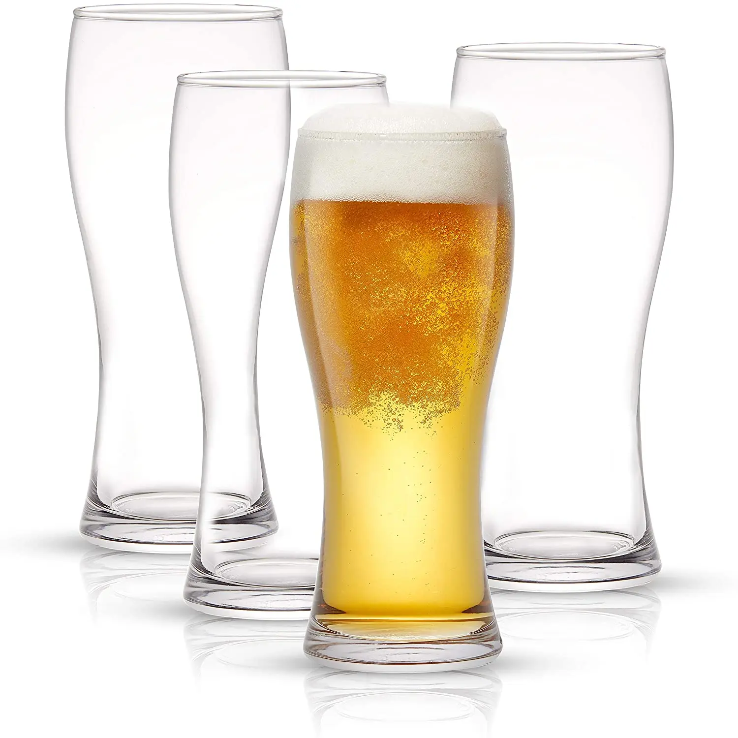 MM Foodservice Craft Beer Glass 16-Ounce Craft Beer Glasses Set of 4 IPA Beer Glass 