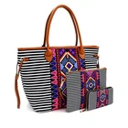 Lady Lady Fashion Custom Printed Embelished Boho Tote Handbag