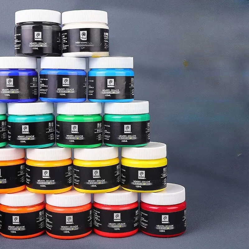 Gouache Paint Bottle 100ml Student Painting Concentrated Advertising Paint Painted Graffiti