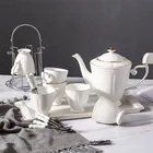 Tea Cup Coffee Set Cups Nordic Style Gold Rim Ceramic Teapot Set Coffee Creative Tea Pot With Cup