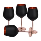 Gift KLP 530ml Custom 304 Stainless Steel Gift Goblet 4 Pcs Set Champagne Glass Family Wine Glass Set