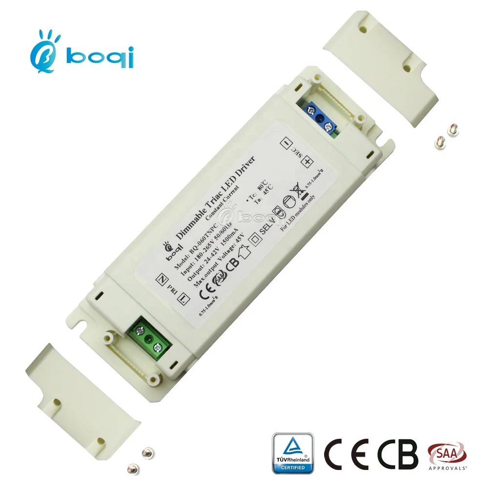 High quality triac 60w phase cut dimmable driver 1500mA for led panel light