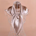 Shawl 90*90 Malaysia Tudung Bawal Solid Color Bawal Satin Women Tudung Bawal Bubble Satin Shawl