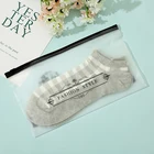 Bag Bags Hair Custom Translucent Zipper Bag Kids Socks Plastic Package Bags Frosted Plastic Bag For Hair