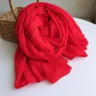 Hijab Hijab Scarf Custom Size Classical Solid Color Chiffon Scarves Polyester Women Soft Hijab Scarves