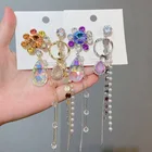 Earrings Earring New Arrival Luxury Asymmetry Tassel Earrings Bling Diamond Drop Earring For Women Girl