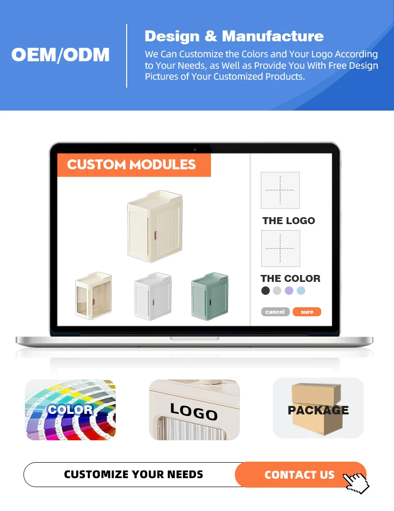 6 tier plastic storage cart 3 sided open storage cart bathroom storage cart-6