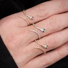 Ring Snake Snake Gmenel Hot Sale Jewelry Ladies Gold Plated Blue Ruby Stone Adjustable Ring Snake