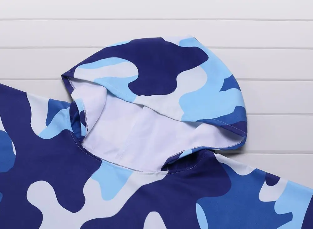 Manufacturer Newest Design Microfiber Kids Hooded Surf Poncho Children Beach Poncho Towel