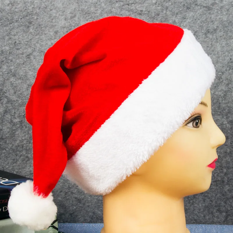 Cheap Stocked Good Quality Christmas Hat Xmas Party Hats Holiday for Adults Kids Unisex Santa Hat For Party Supplies