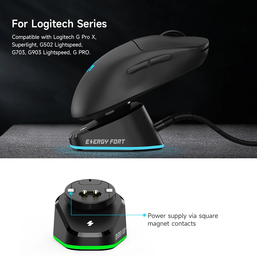 Gaming Mouse Wireless Charger For Logitech Wireless Rechargeable Mouse Charging Stand Station Dock For Razer - Gaming Mouse Logitech Wireless Charging,Charging Dock For Razer Mouse Product on