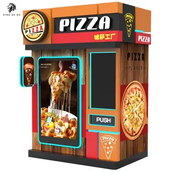 Fully Automatic Pizza Vending Machine Heating Lamp Truck Frozen Pizza Making Snack And Drink Vending Machine Outdoor