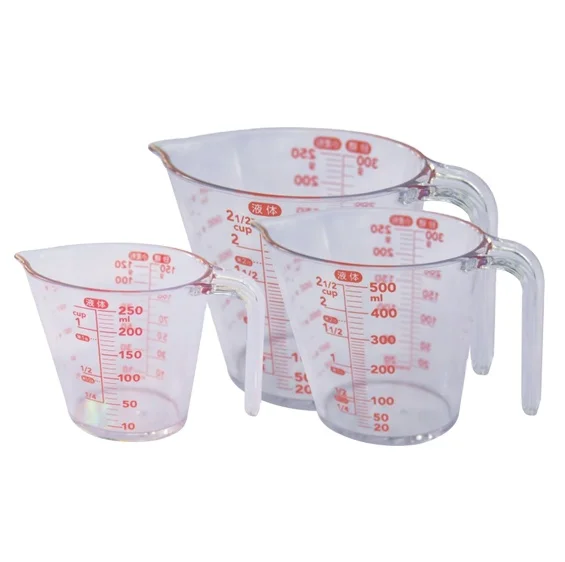 haixing food grade transparent plastic Measuring cup #8175 250ml