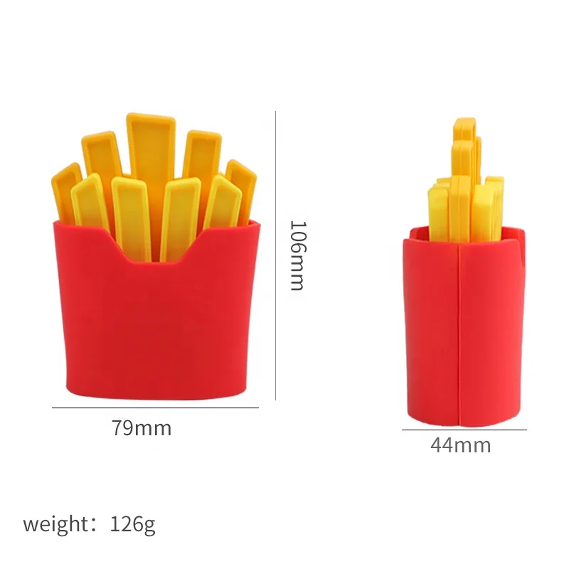 Wellfine BPA Free Educational Toys Silicone Stacking Toys Creative Gift for Children French Fries Fashion Kids Baby Toy