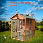 Wooden Parrot Outdoor Pigeon Cage Aviary House Shed Bird Pairing Wooden Parrot Pet Cage Rainproof Sunscreen Anticorrosion
