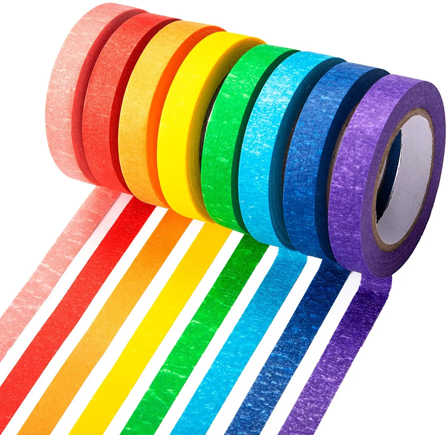 pintura qiaoyosh cinta adhesiva color 8 rollos recambio etiquetado o codificación cinta de conducto de colores 20mm x 13m modelado colores conjunto de cintas para artes manualidades 