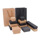 Earring Thick Black Paper Necklace Ring Earring Bracelet Jewelry Packaging Box Custom Jewelry Box Drawing Package