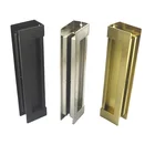 Door Lock Wooden Doors 304 Stainless Steel Sliding Pocket Privacy Door Lock For Wooden Doors