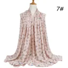 Hijab Pattern Pattern Hijab Stylish Winter Scarf 75*180cm Muslim Printed Chiffon Scarf Women's HIjab Floral Pattern