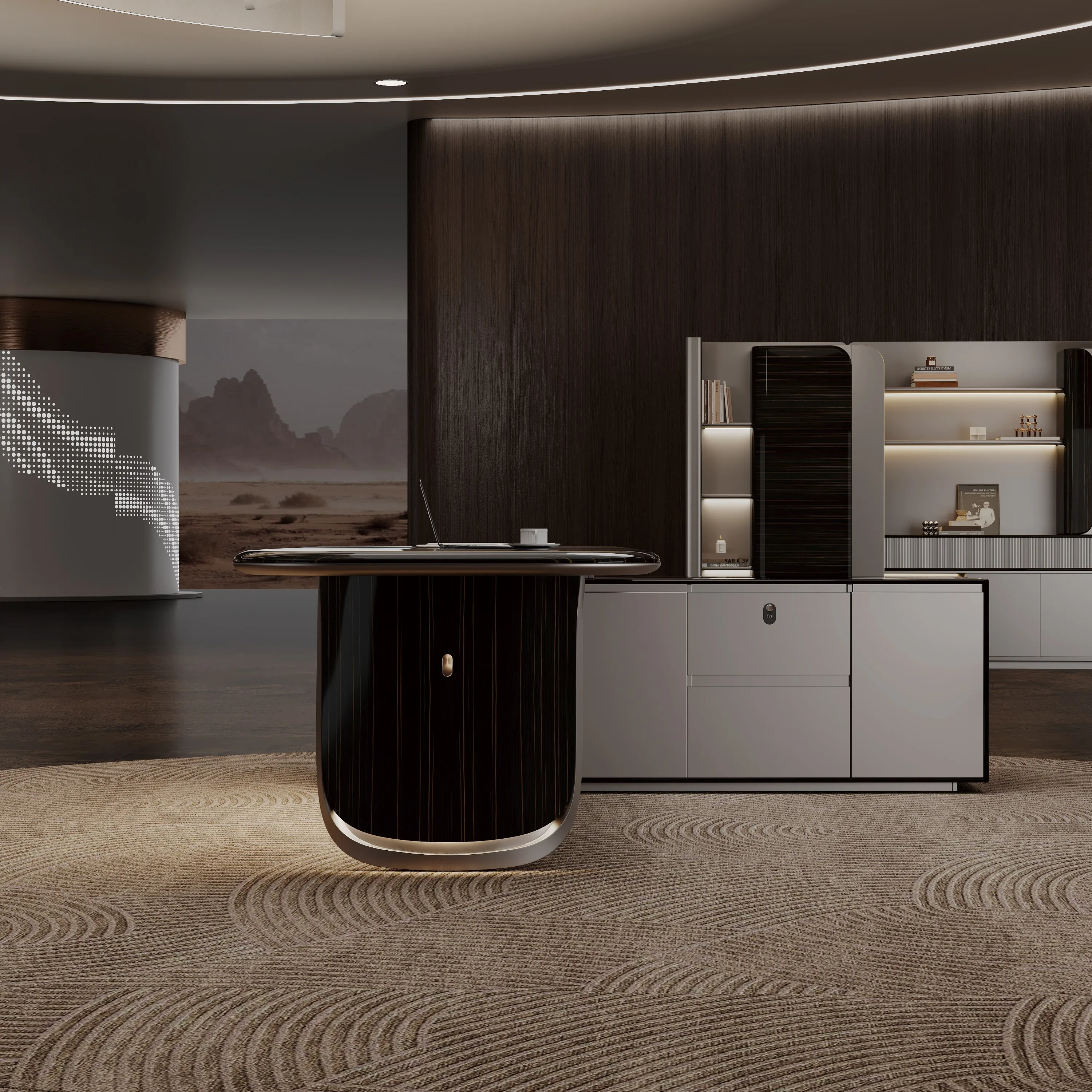 Modern MDF Black Office Desk Regular Size L Shaped Melamine Wood Style for Study Work Computer Table for Office Furniture