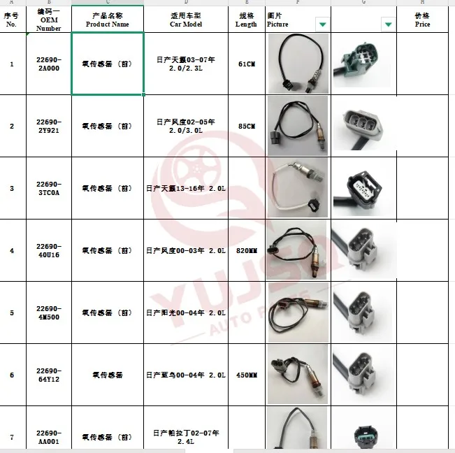 OE 89465-26120 Oxygen Sensor for Toyota Hice with 1 Year Warranty