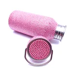 Gift 2021 Fashion Stainless Steel Travel Sport Bottle Decorate With Bling Glass Stone Good Gift Set