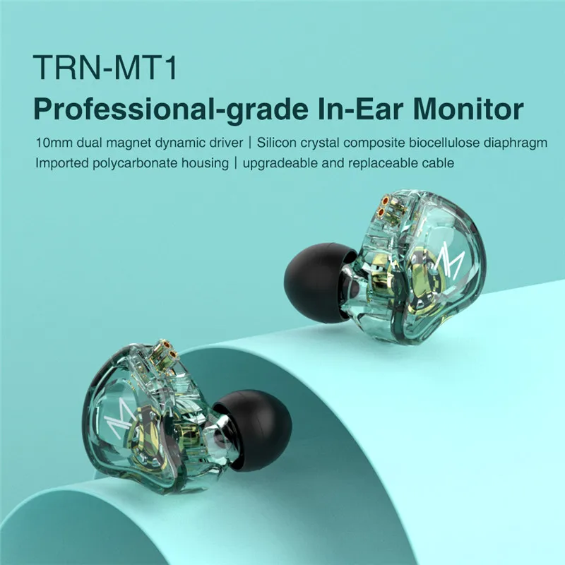 TRN MT1 Hi-FI 1DD Dynamic HIFI Bass Monitor Running Sport In-ear Earphone