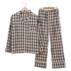 Cotton Home Clothing Suit 100% Cotton Turn-Down Collar Wholesale Custom Women'S Pajamas Sets