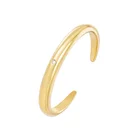 Cz Rings Rings Tiny 1mm White Cz Open Cuff 925 Silver Diamond Rings Jewelry Wedding