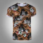 Wholesale Shirt Wholesale In-Stock Printing Men's T-shirt Vacation Beach Shirt Floral Printing Logo Shirt