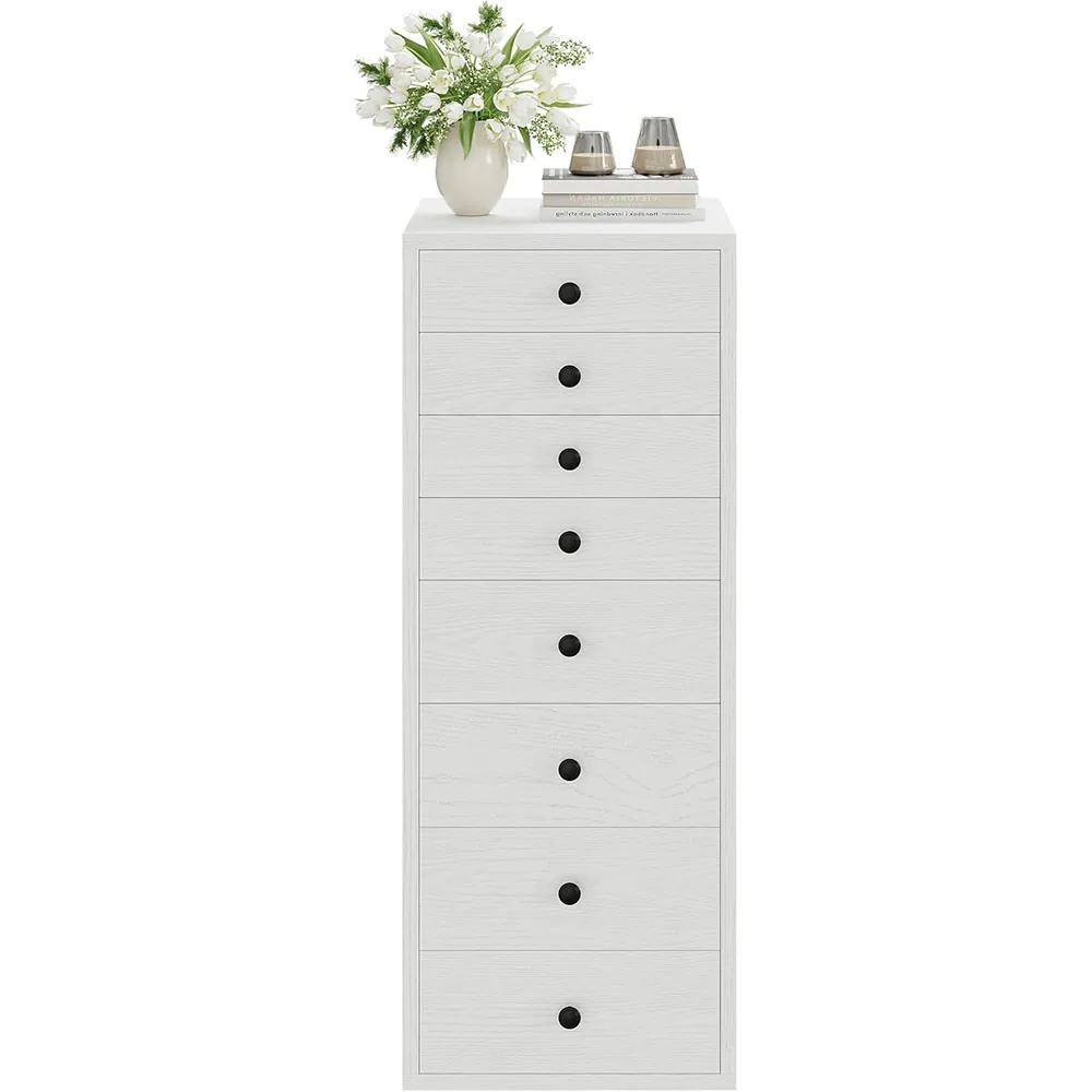 product modern 8 drawer dresser for bedroom tall narrow wood chest of drawers with storage organizers-1