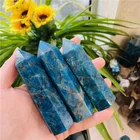 Natural Wholesale Natural Healing Quartz Crystal Tower Blue Apatite Point For Sale