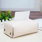 Home New Creative PU Paper Box Home Desktop Waterproof Tissue Box Hotel Simple And Light Luxury Paper Box