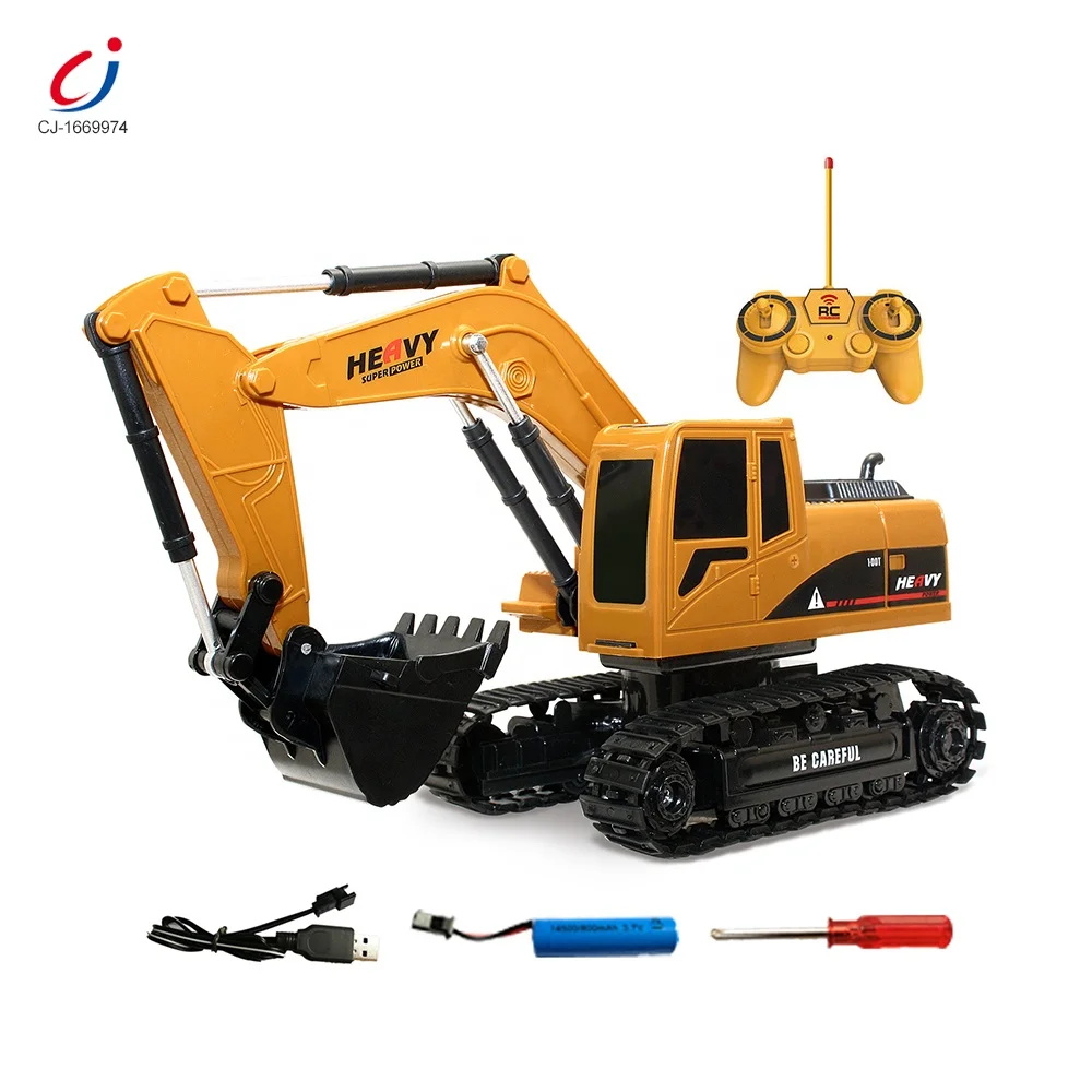 Chengji kid toys manufacturer 1:24 remote control diecast excavator rc toy engineering toy excavator for sale