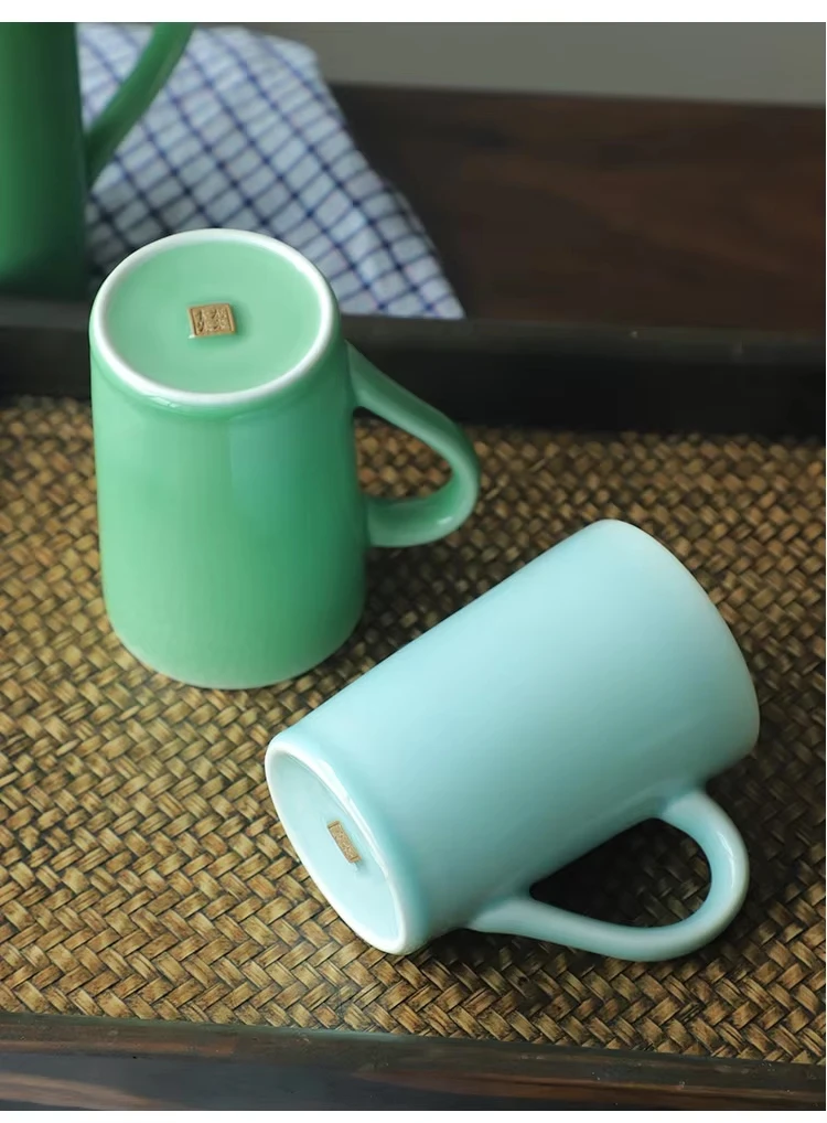 product longquan celadon large large classic design capacity ceramic mug draft beer water ceramics cup for summer party drinking cup-12
